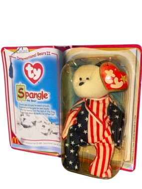 Vintage- Ty McDonald's Teenie Beanie Baby "Spangle the Bear"the collection.